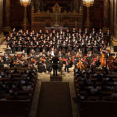 Music students performing in Wittenberg, Germany